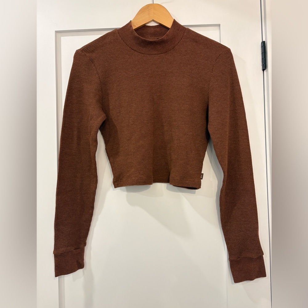 Aritzia - TNA - Thermal Mockneck Cropped Long Sleeve
